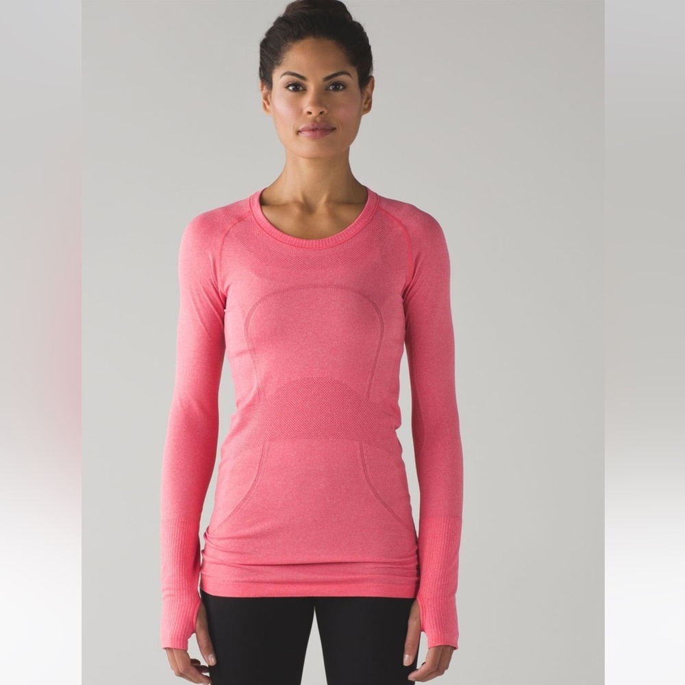 Lululemon Swiftly Tech Long Sleeve Shirt Top Crew Neck Lightweight Stretch Thumb